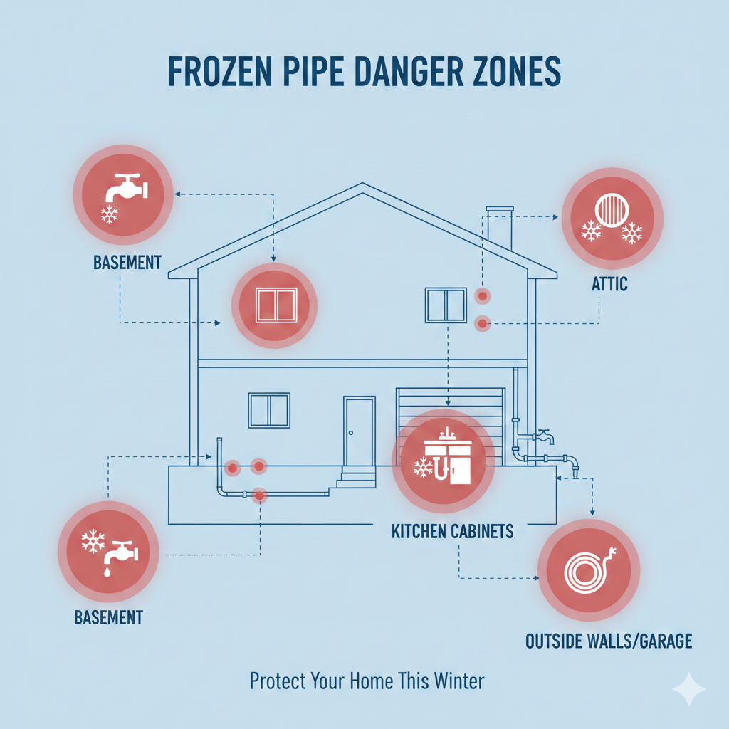 Frozen Pipe Danger Zones